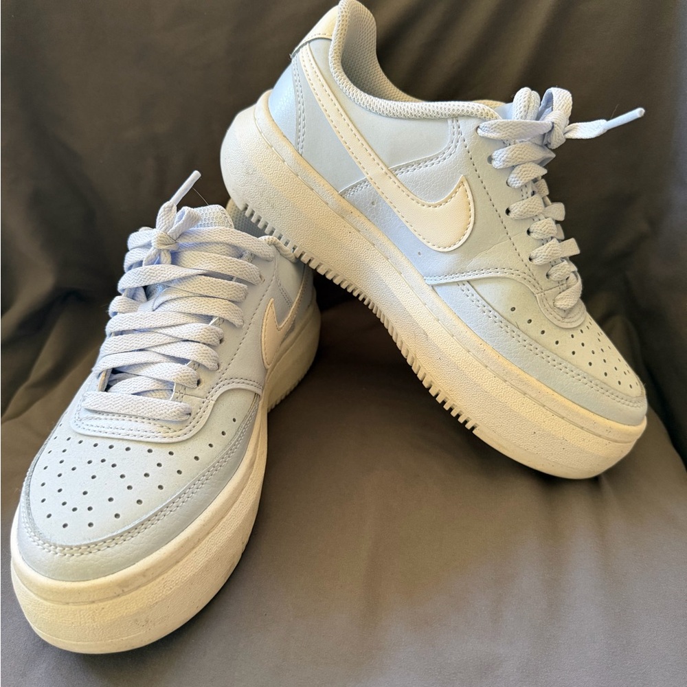 Nike Low-Top Platform Sneakers - Light Blue/White
